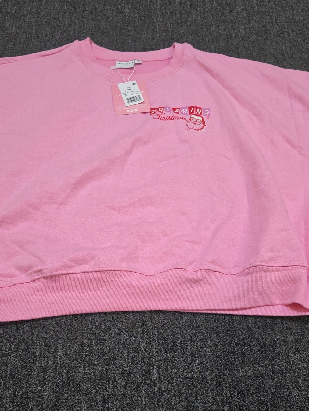 (#4C) Dreaming Christmas Crewneck Sweatshirt - Pink